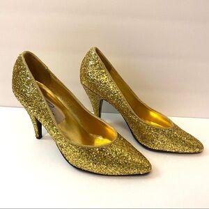 PALOVIO GOLD SPARKLY HEELS {7 1/2}